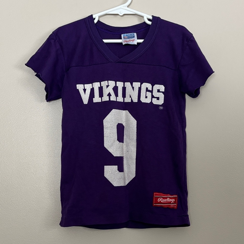 Vintage Rawlings NFL Minnesota Vikings #9 youth shirt